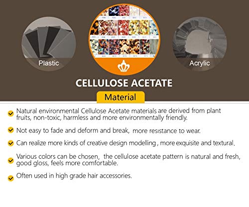 You Beautiful, 2 Pack, Exquisite Medium Tortoise Hair Claw Clips 3.1", Strong Hold French Celluloid Acetate Barrettes And Clips For Women, Protective Jewelry Bag Included (Tortoise2Pak) #TOP3