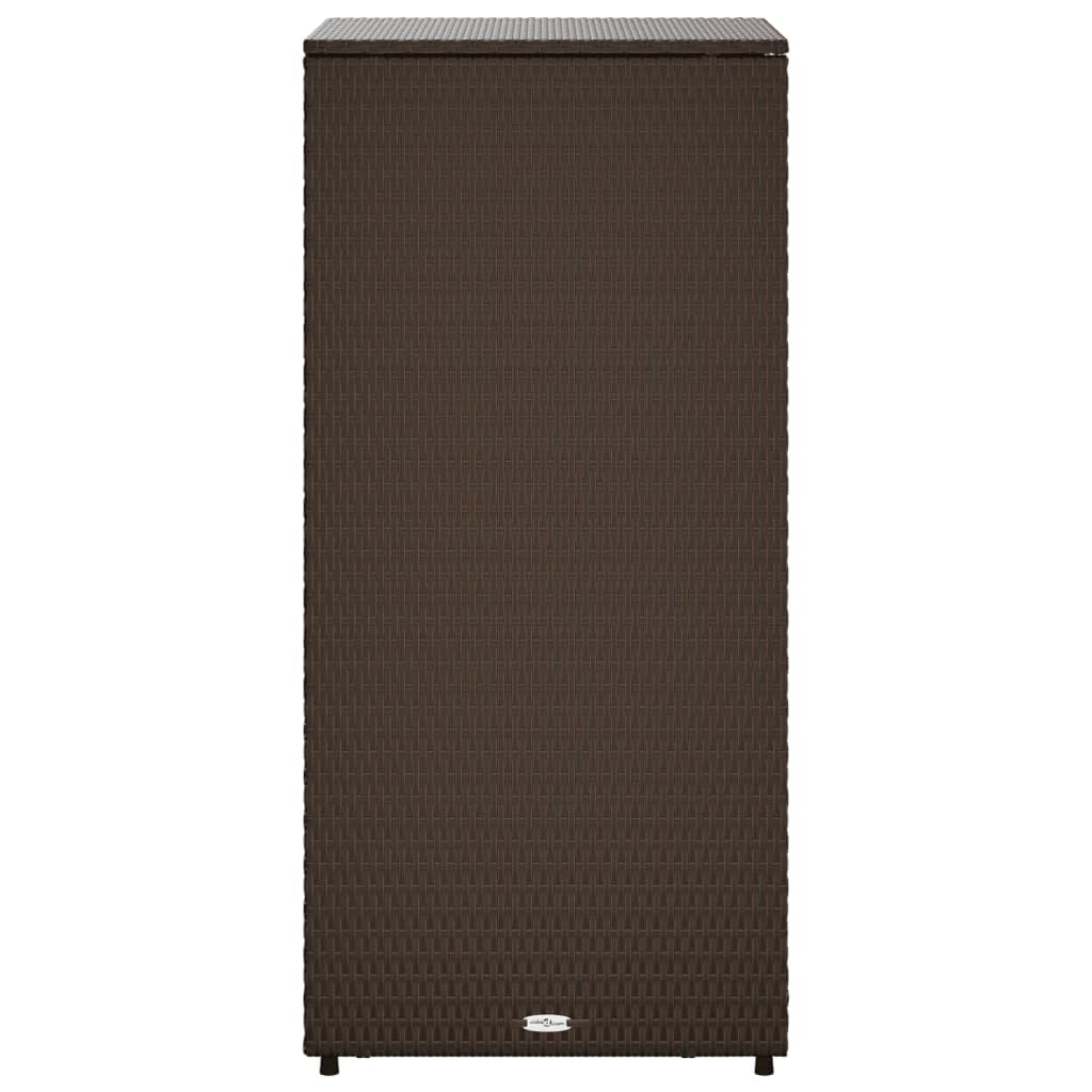 vidaXL Gartenschrank Geräteschrank mit Türen Braun Poly Rattan