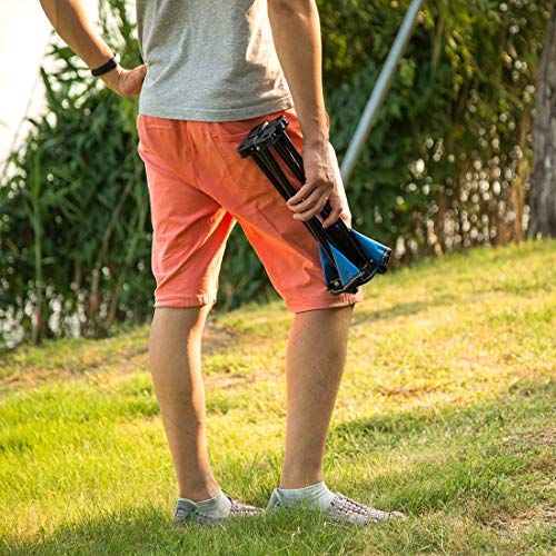 Mini Portable Folding Stool,Outdoor Folding Chair for Camping,Fishing,Travel,Hiking,Garden,Beach, Quickly-Fold Chair Oxford Cloth with Carry Bag (Blue, 11.4) - Thumbnail 7