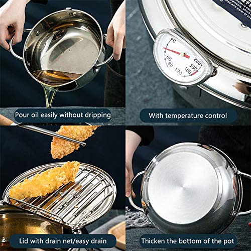 image for N/H Japanese-style Tempura Deep Fryer Household Frying Pot With Thermo