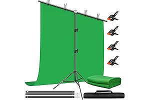 Green Screen Kit with Stand Perfect for Video Streaming and Gaming