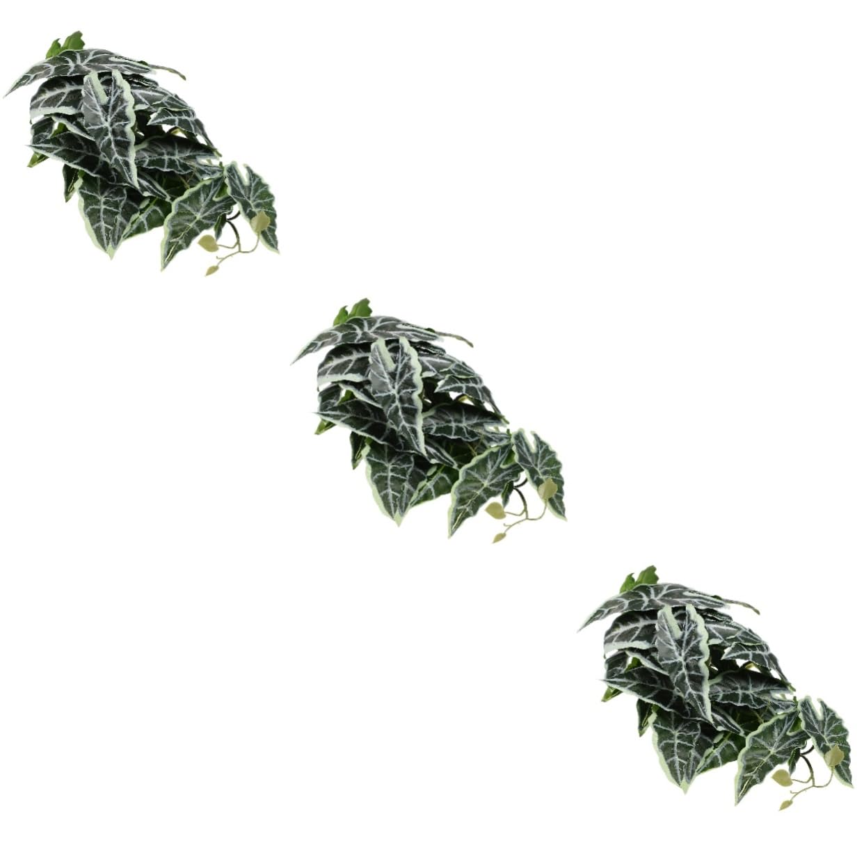 Milisten 3stücke Terrarium Pflanzen Künstliche Reptilienpflanzen Für Terrarien Aquarien Und Schildkrötengehege Lebensechte Gestaltungselemente Für Reptilien Und Fische