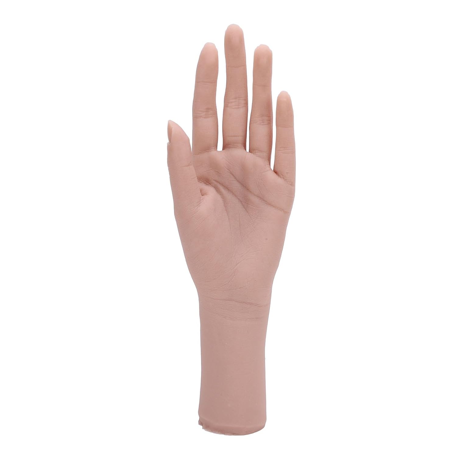 Alomejor Silicone Female Hand Model Flexible Bendable Reusable Practice Tool for Nail Art, TV Shows, and Ring Display Silicone Female Hand (Left)