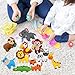 Jcasbdn 14Pcs/Set Kids Sewing Kit, Cute Animal Felt Sewing Kit Different Felt Plushie Fun Kids Set DIY Craft Ornaments Educational Toys for Beginner Children