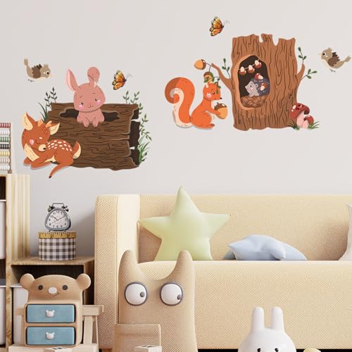 Vinilos decorativos de animales adorables para pared miniatura 6