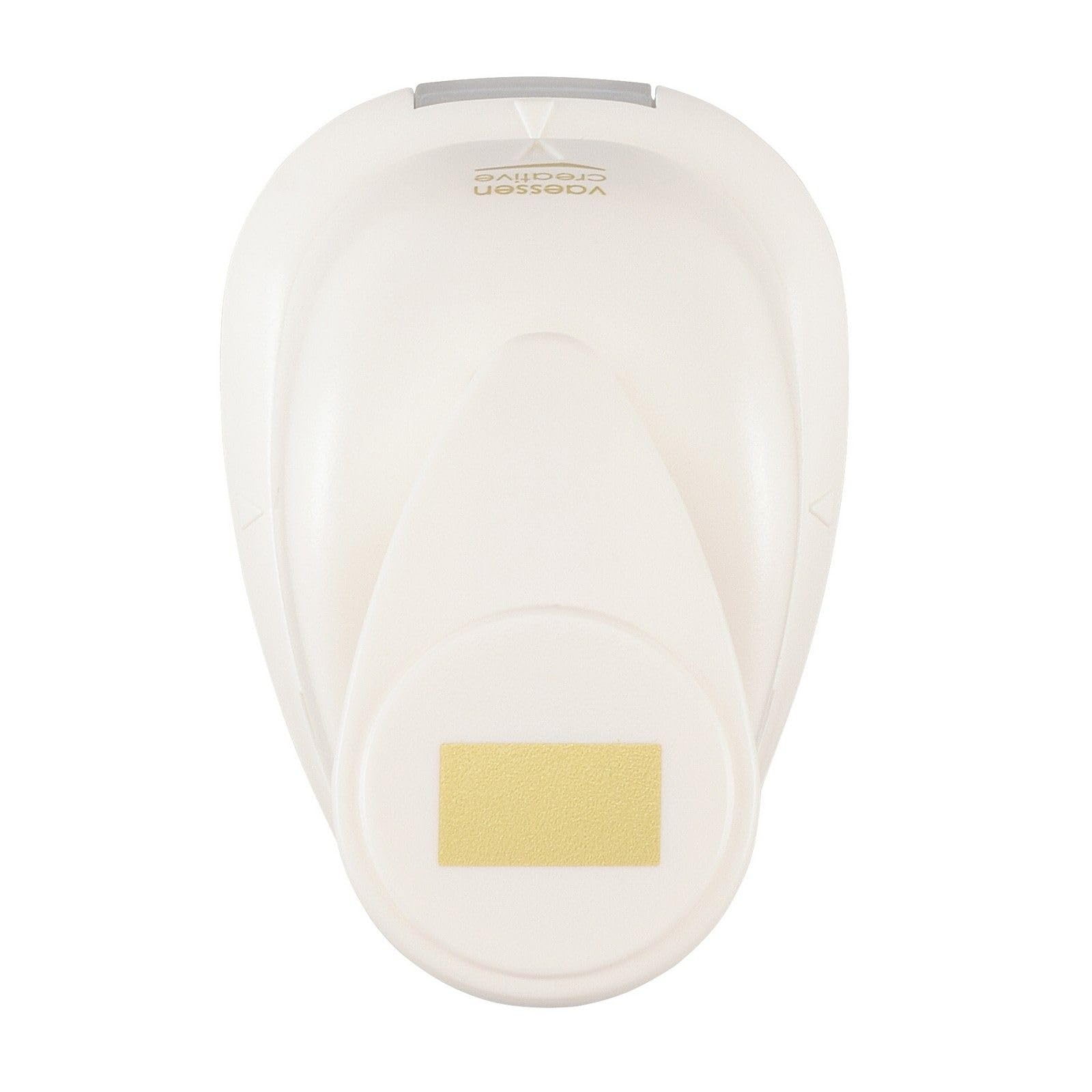 Vaessen Creative Craft Paper Punch - Rectangle - 0,8 x 1,4 cm - Circle Cutter for Crafting and Card Making, White/Pink