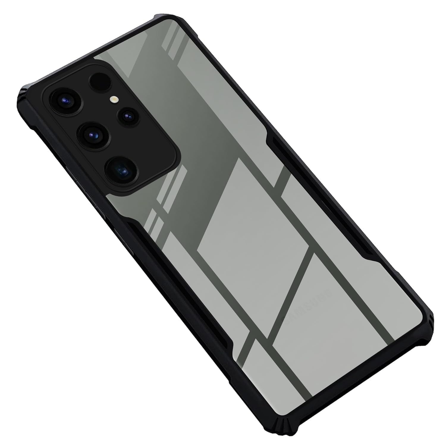 SHINESTAR Samsung Galaxy S23 Ultra 5G Back Cover Case | Ultra Thin 360 Degree Protection Crystal Clear Tranparent Bumper Back Cover Case for Samsung Galaxy S23 Ultra 5G - Black (B0CH41675R) Amazon Price History, Amazon Price Tracker