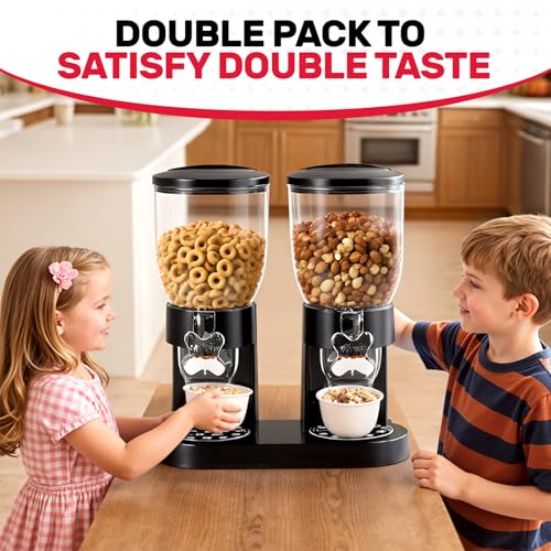 Sinceroduct Cereal Dispenser 2L 2er Pack, Luftdichter Müslispender für die Organisation des Küchenvorratsraums, Ideal für Müsli, Trockenlebensmittel, Süßigkeiten, Reis, Getreide, Kaffeebohnen