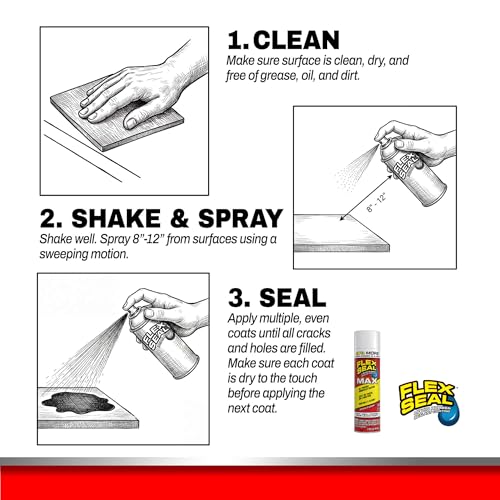 Image of Flex Seal MAX, 17 oz, 2-Pack, White, Stop Leaks Instantly, Waterproof Rubber Spray On Sealant Coating, Perfect for Gutters, Wood, RV, Campers, Roof Repair, Skylights, Windows, and More