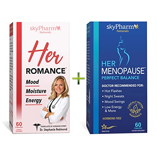 SkyPharm 2-Pack: Her Romance + Her Menopause - Comprehensive Female Vitality Bundle for Hormonal Balance, Multi-Symptom Relief, & Mood SkyPharm 2-Pack: Her Romance + Her Menopause - Comprehensive Female Vitality Bundle for Hormonal Balance, Multi-Symptom Relief, & Mood