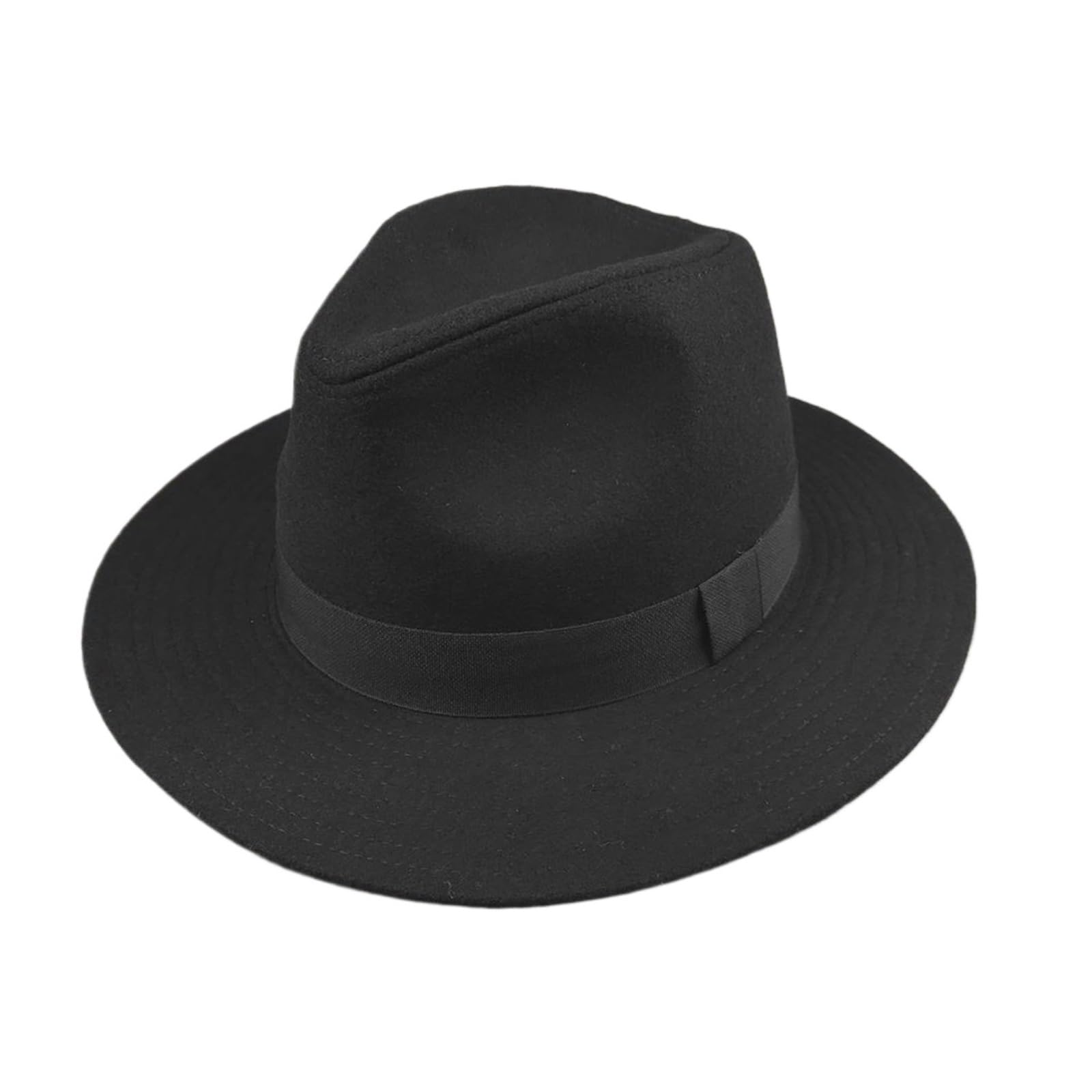 Sombrero de Copa Sombrero de copa talla grande Otoño Invierno hombres sombreros Formal boda decorar gorra negra para Una Gala