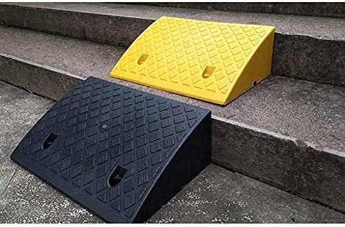 Rampa para bordillo de entrada, rampa para silla de ruedas y motocicleta, rampa de plástico para umbral exterior (Color: Negro, Tamaño: 49,5 x 27 x 13,5 cm) miniatura 2