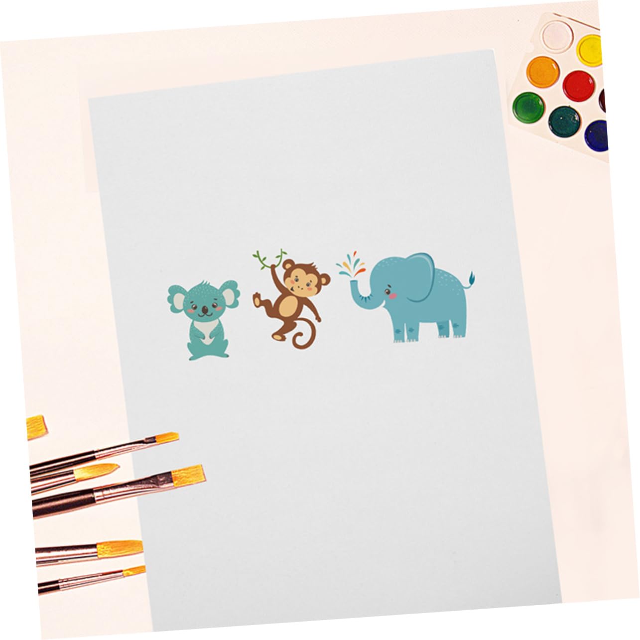 HOMSFOU Weißes Aquarellpapier für Malen und Zeichnen für Schüler und Kinder 100 Blatt aus Papier 160g Dickes Zeichenpapier zu Hause der Schule