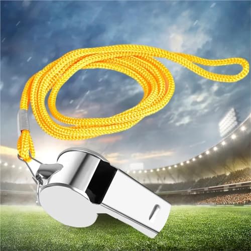 Silbatos metálicos deportivos con cuerda 10 piezas miniatura 2