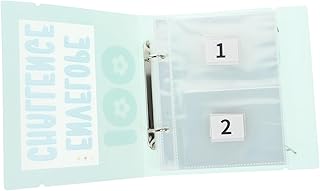 CRAFTHROU 1 Conjunto De Envelopes Pastas De Poupança Pasta De Orçamento Pasta De Dinheiro Organizador De Orçamento Pasta Para DIY Planejador De Orçamento De Folhas Soltas Livro De Poupança