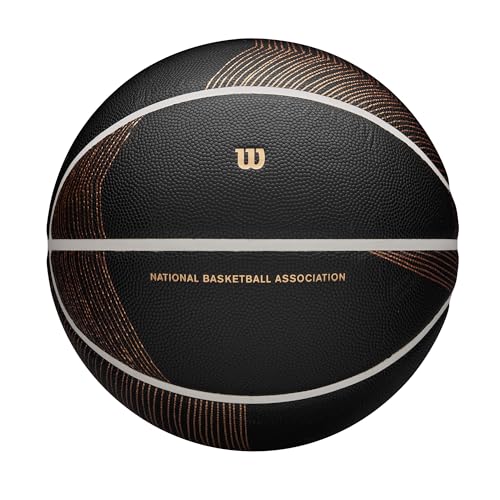 WILSON NBA Champagne Series Basketball - Black/Brown, Size 7-29.5'