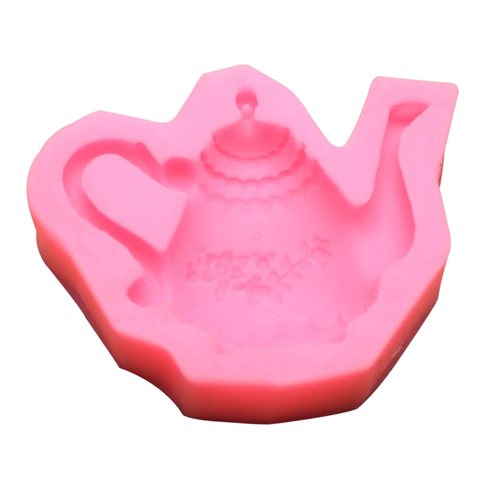 Tsophreniq Silicone Fondant Mold Soap Making Supplies Cartoon Teapot Shape Cake Decorating Mold Flexible Gift Sugarcraft Molds
