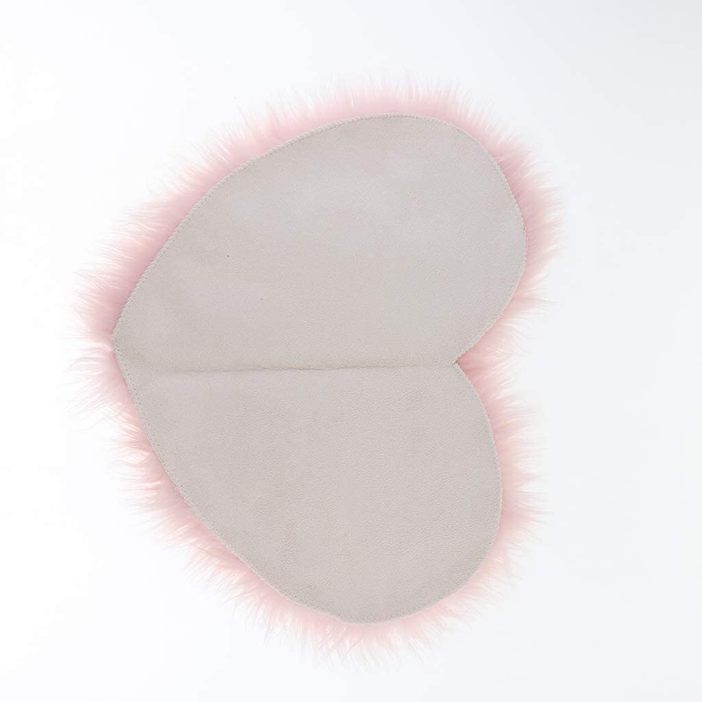 Gra8 Fluffy Heart Shaped Rug Bedroom, for Kids Room, Carpet for Teen's Room, Shaggy Heart Rug for Nursery Room, Fuzzy Plush Rug Wool Carpet Bed Side Rug (50 x 40cm) (Pink) 4