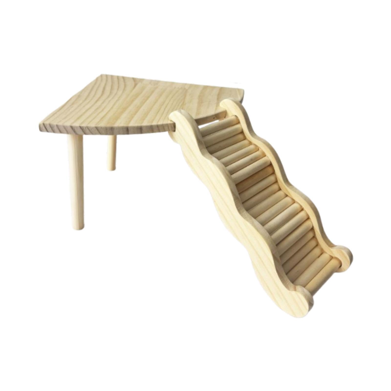 Hamster Play Wooden Platform with Ladder Climbing Toy for Rat Dwarf Squirrel Table and L Ladder Pet Supplies|Small Animal Supplies|Exercise & Toys-image-33