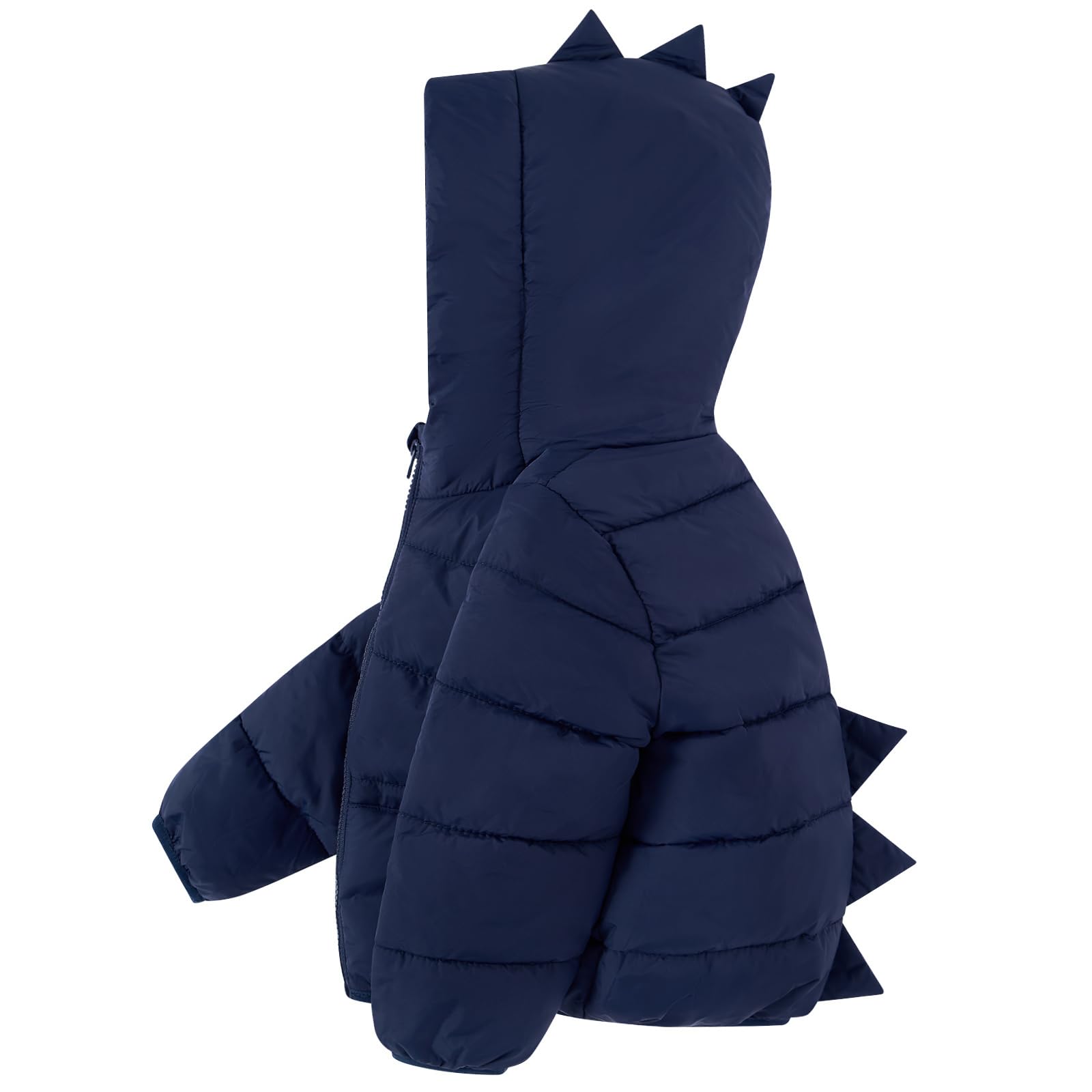Kids4ever Chaquetas de invierno para bebé niño y niña, abrigos con capucha de dinosaurio, forro polar ártico térmico, cremallera y dos bolsillos, 6 meses a 5 años
