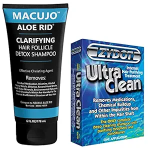 Aloe Rid Detox Shampoo and Zydot UltraClean Method, Deep Cleans, All Pollutants, Residual Medications, Nicotine, Alcohol, Chlorine, 2nd Hand-Smoke