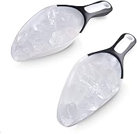 Rockland Guard 1-Cup Flexible Scoops for Ice, Flour, Coffee, Pet Food - Dishwasher Safe Non-Slip Grip, Mess-Free Dry Goods [2-Pack]