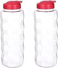 زجاجة مياه من البلاستيك من الياسين، سعة 1.5 لتر، عبوة من قطعتين - متعددة الالوان