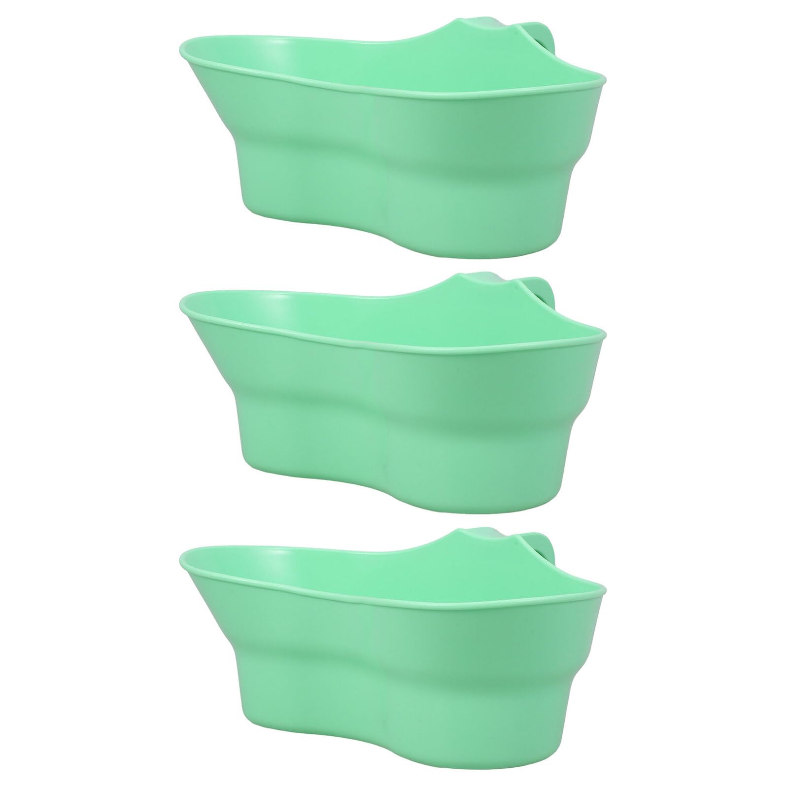 Juego de 3 Vasos para Enjuague Bucal y Taza Vómito para Pacientes Postrados en Cama, Plástico Liviano Verde, Accesorio de Cuidado Dental y Baño para Personas Mayores en
