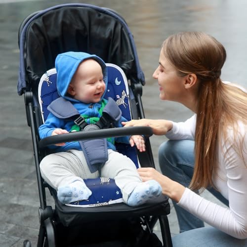Baby Sitzauflage für Kinderwagen,Baby Sitzeinlage aus 100% Baumwolle Weiche und Reversible Autositz Kinderwagenauflage für Babyschale Buggy