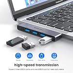 MOGOOD USB C Hub 4 Ports Multiport Adapter, USB 3.0 Splitter Docking Station for MacBook Pro/Air 2020/2019, Surface Pro and More