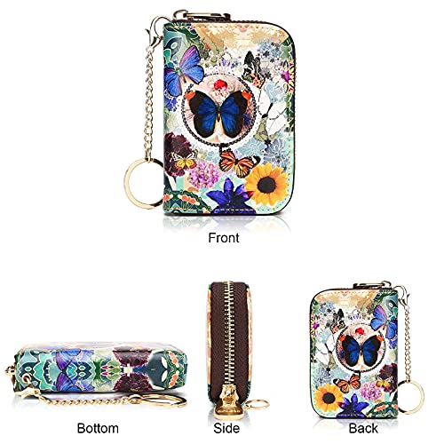APHISON RFID Credit Card Holder Wallets for Women Leather Zipper Card Case for Ladies Girls/Gift Box (058) - Thumbnail 2