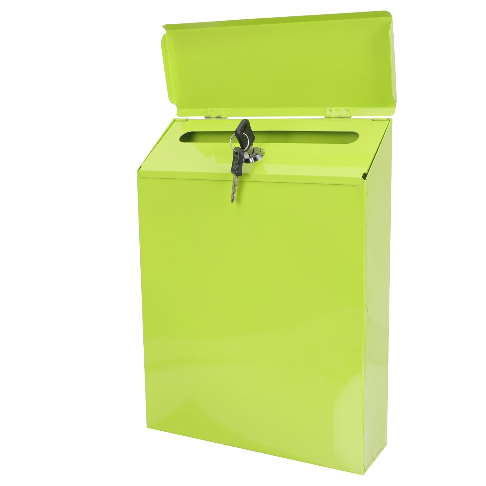 Boîte aux lettres verte pour sécuriser le courrier de la maison familiale