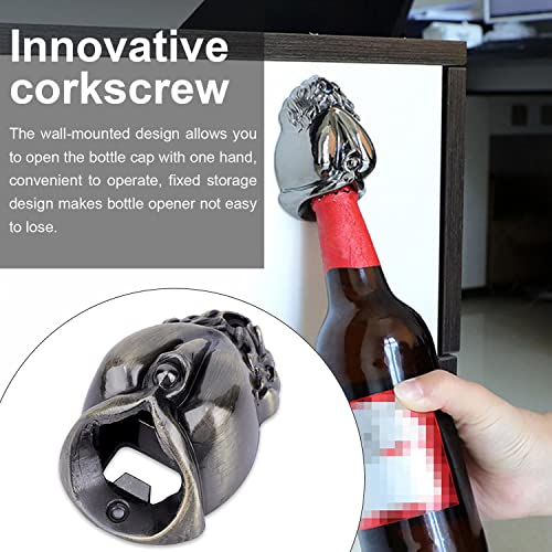 Personality Old Bronze Iron Wall Mount Bottle Opener, Creative Beer Bottle Opener,Funny Corkscrew With Screws Used For Bars, Ktv,Hotels, Home #TOP3