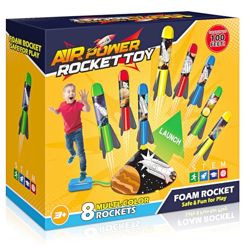 Anginne Raketen Spielzeug für Kinder, Outdoor Spielzeug ab 3 4 5 6 7 8 Jahre Junge Outdoor Spiele Garten Spielzeug für Draußen Kinderspielzeug ab 3-12 Jahre Ostergeschenke Kinder