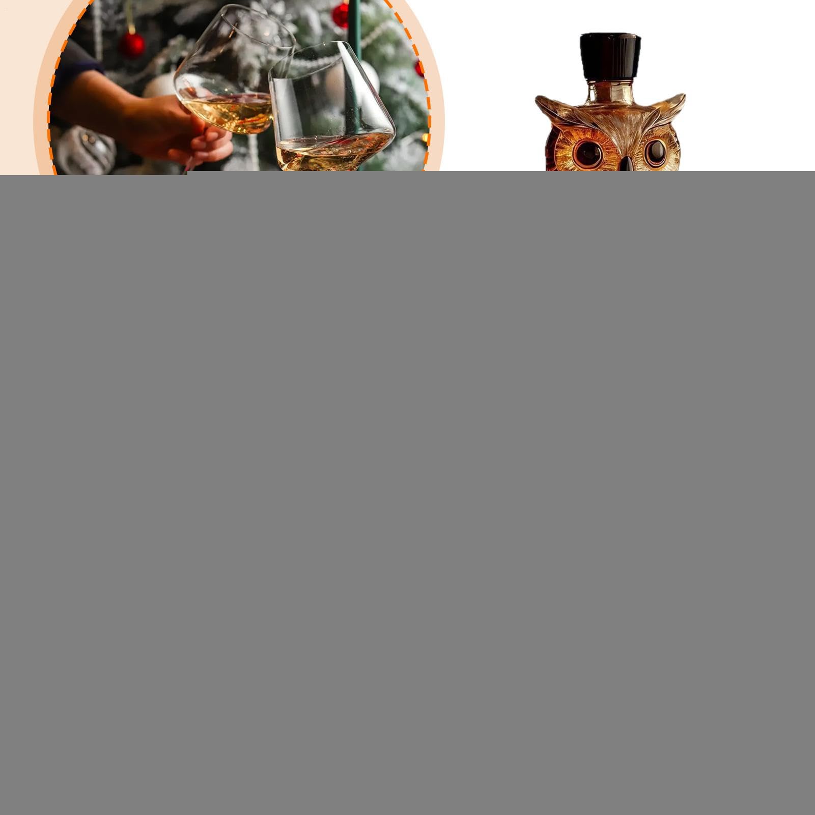 Caraffa per Whisky Decanter 350 ml Forma Alta Trasparenza Caraffa in per Vino | per Uomo Regalo Padre nonno Amico Festa di Famiglia Natale Riunione