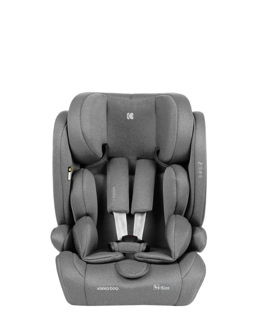 Kikkaboo, siège enfant i-Cross i-Size (76-150cm) Isofix Top Tether appui-tête, coloris:gris