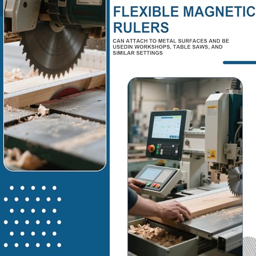 Regla magnética flexible 5 piezas 39.37 pulgadas miniatura 5