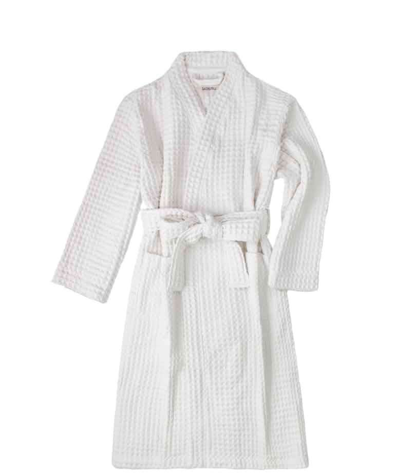 Luxury Organic Japanese Cotton Hotel & Spa Waffle Bathrobe for Men and Women (Hooded/Kimono) Regular