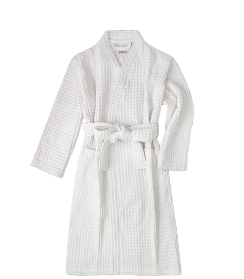 Image of Luxury Organic Japanese Cotton Hotel & Spa Waffle Bathrobe for Men and Women (Hooded /Kimono)