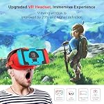 VR Headset for Nintendo Switch & OLED, Upgraded Virtual Reality Glasses With Adjustable HD Lenses and Comfortable Head Strap, Labo VR Kit 3D Goggles for Switch Accessories