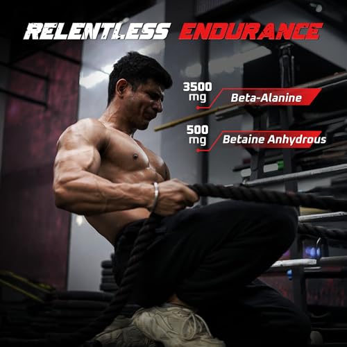 Image of MuscleBlaze Pre Workout WrathX Powder (Natty Berries, 540g) | With Creapure, NitroBlaze & BioPerine