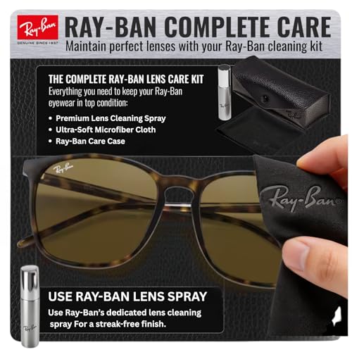 Image of Ray-Ban RB4387 Square Shaped Sunglasses for Men & Women with Official RAYBAN Eyewear Kit