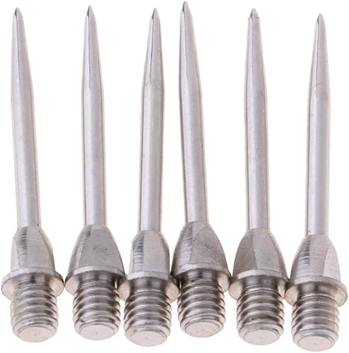 Miniatura 3 de Puntos de conversión de reemplazo de puntas de cabeza de martillo de 6 conteos para dardos - plata