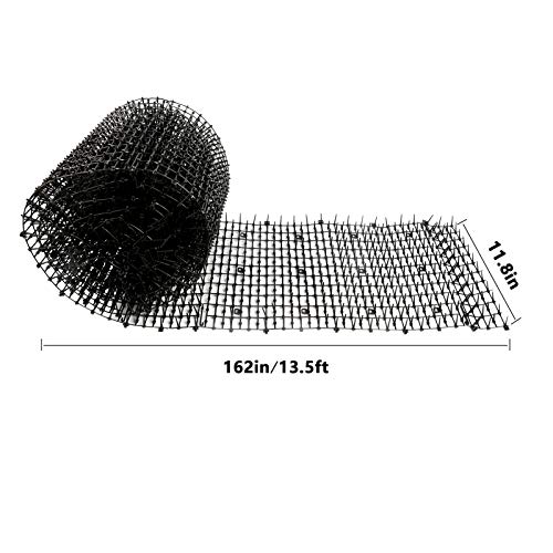 Hmyomina Cat Scat Mat With Spikes Prickle Strips Pest Repellent Spike Deterrent Mat With 12 Garden Staples (13Ft)… #TOP3