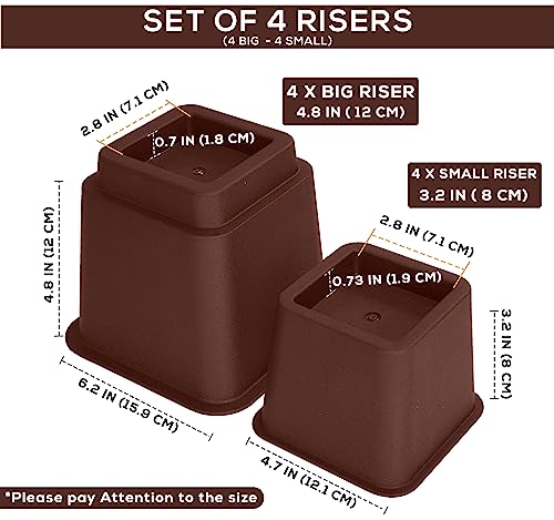 image for Utopia Bedding Adjustable Bed Furniture Risers - Elevation in Heights 