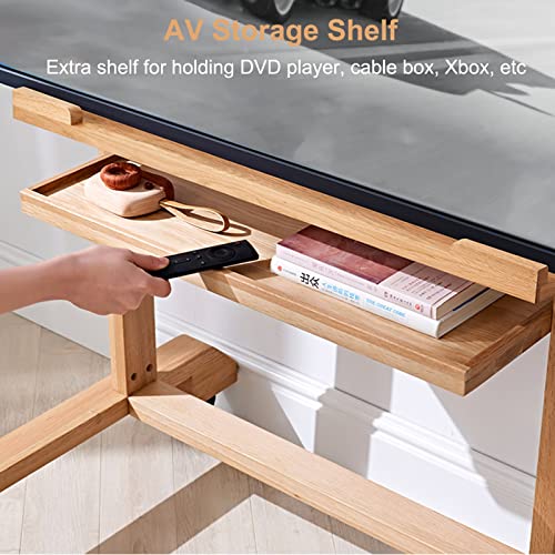 Soporte móvil de madera para TV, resistente y con ruedas miniatura 5