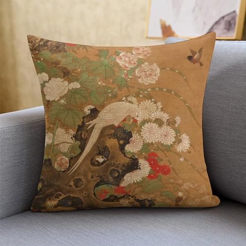 POMOTER-Home-The-breadth-of-Birds-and-Flowers-Decorative-Square-Throw-Pillow-Case-Covers-Thanksgiving-Decor-Farmhouse-Outdoor-Pillow-Cover-for-Home-Sofa-Couch-18×18 POMOTER Home The breadth of Birds and Flowers Decorative Square Throw Pillow Case Covers Thanksgiving Decor Farmhouse Outdoor Pillow Cover for Home Sofa Couch 18×18
