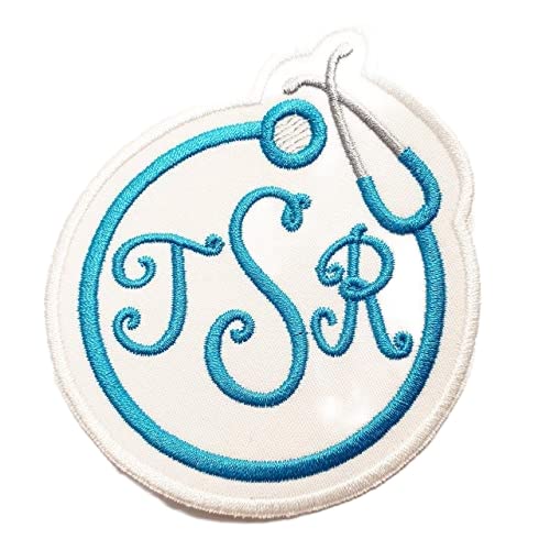 Stethoscope Monogram Patch Ironon or Sewon Applique