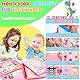 Esjay Busy Board Deutsch Montessori Spielzeug Kleinkinder Mädchen, Activity Board Book Motorikspielzeug, Geschenk Mädchen Geburtstag, Lernspielzeug Motorikbrett für Reise Auto Flugzeug, Deutsch Rosa