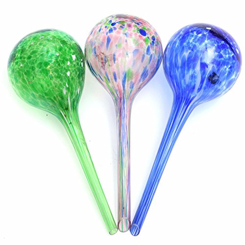 3 boules d'arrosage autonomes pour plantesAsentechUK® - En verre - Goutte à goutte (couleur aléatoire)